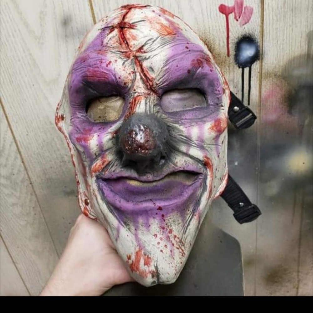 One of a kind hand crafted clown mask